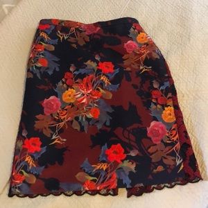 Floral multi color Anthropologie skirt